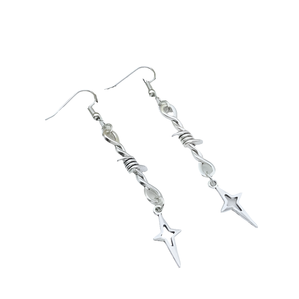 Barbed Wire Drop Earringz