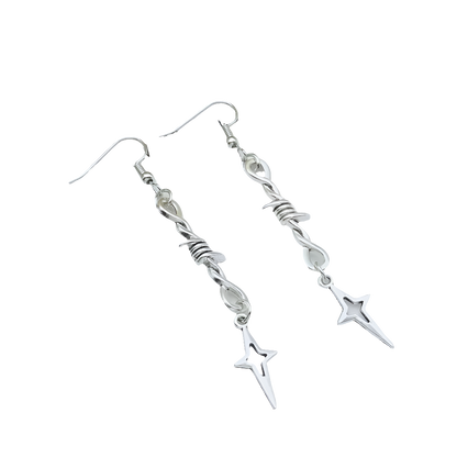 Barbed Wire Drop Earringz
