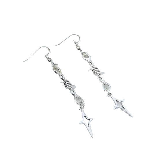 Barbed Wire Drop Earringz