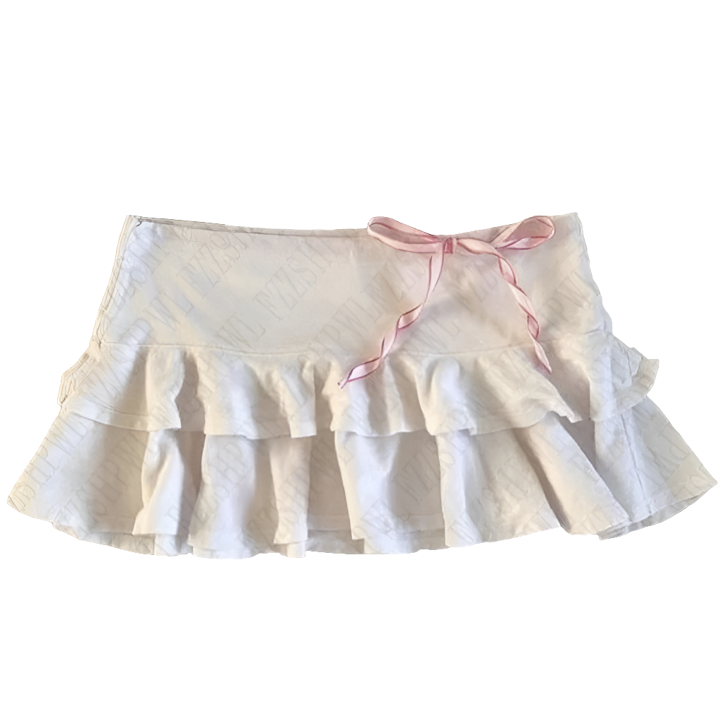 Pleated Mini Skirt with Bowz