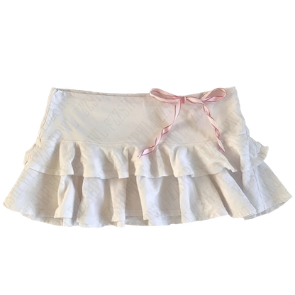 Pleated Mini Skirt with Bowz