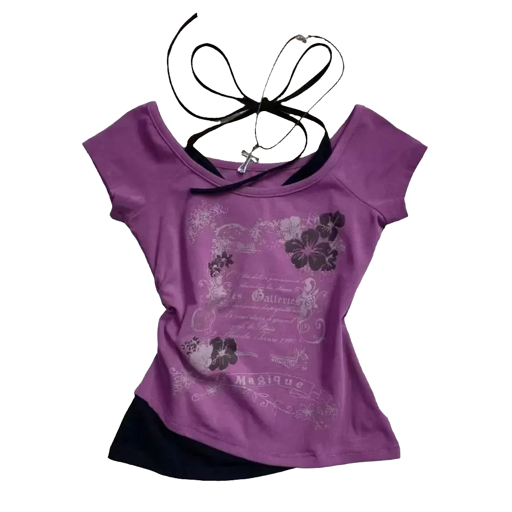 2 Piece Y2K Style Top