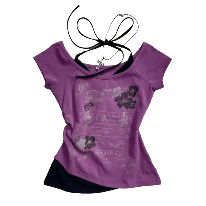 2 Piece Y2K Style Top