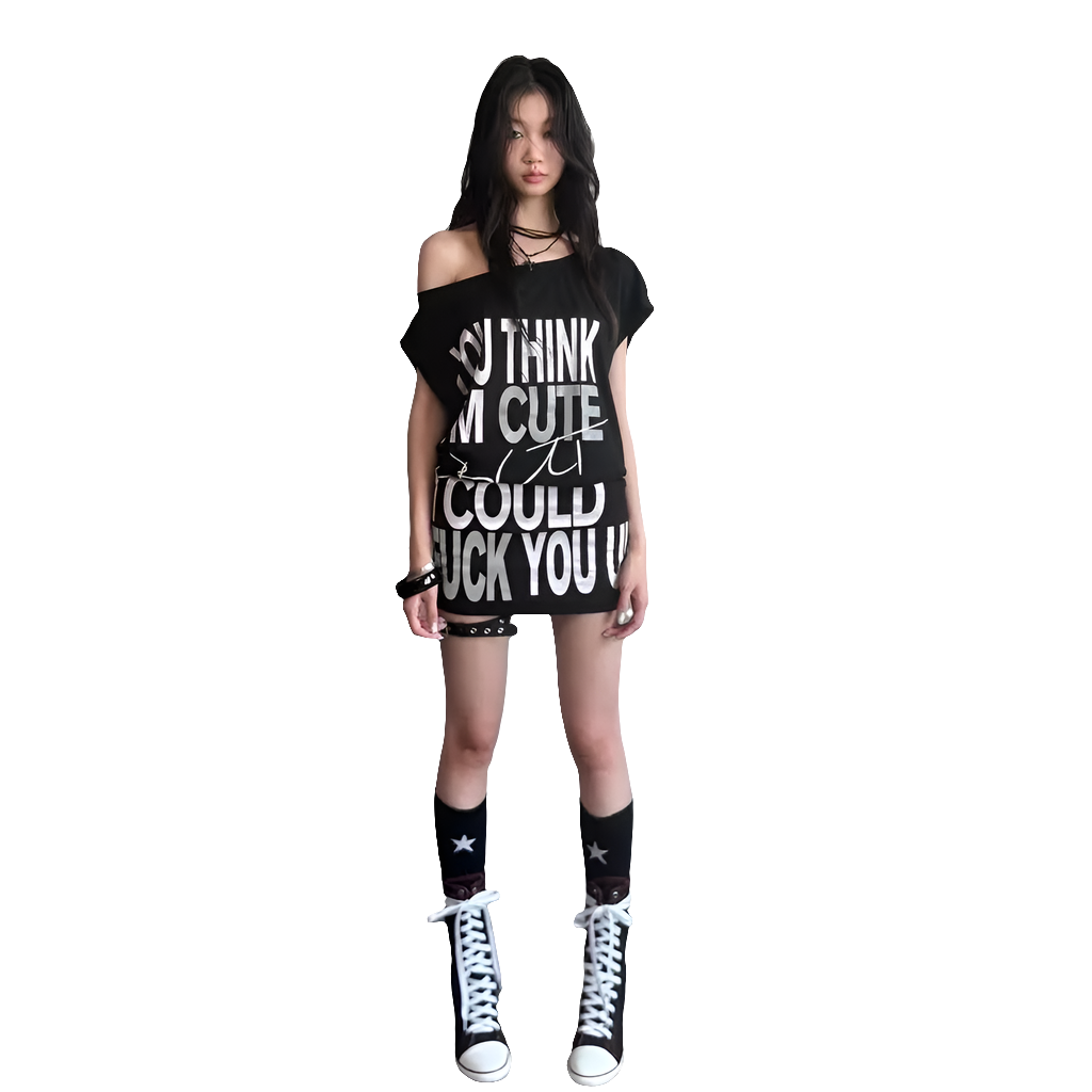 "You think I'm Cute But I Could F*ck You Up" T-shirt Dress