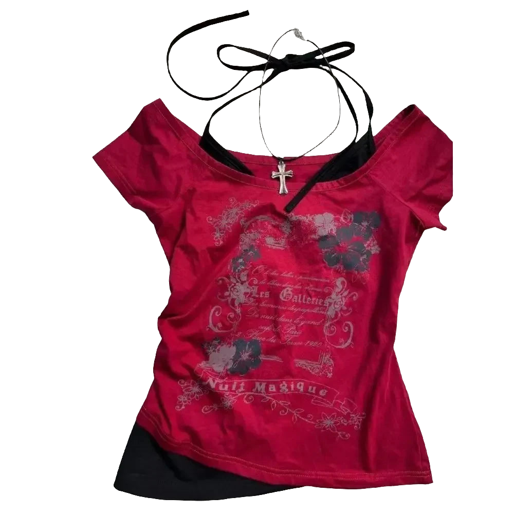 2 Piece Y2K Style Top