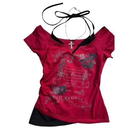 2 Piece Y2K Style Top