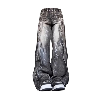 Washed Black Denim Jeanz